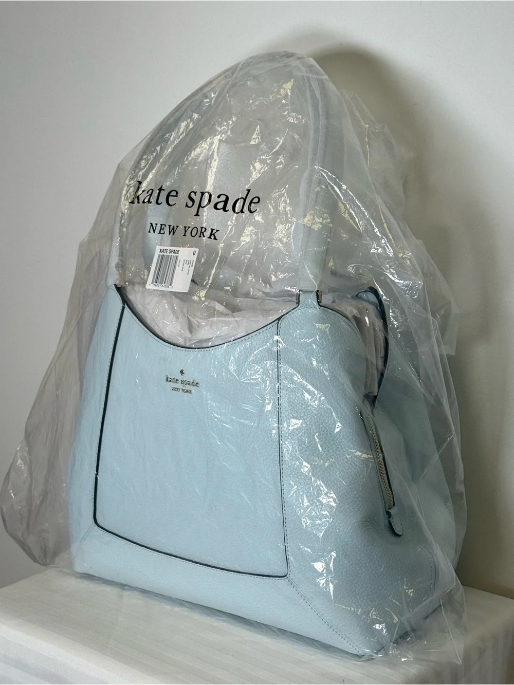 New! Kate Spade ‘Lena’ Large Triple Compartment Pebbled Leather Shoulder Bag